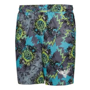 Short de Basketball Gris/Bleu Homme Puma Melo Blue Hive Aop pas cher