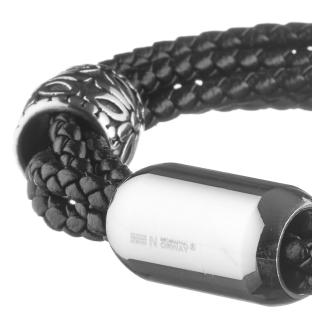 Bracelet Noir Geographical Norway Tresses Motif vue 0