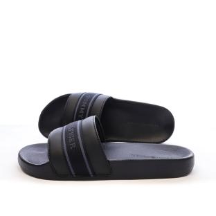 Claquettes Noires Femme Tommy Hilfiger Hilfiger Poolside pas cher