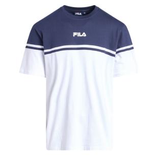 T-shirt Blanc/Marine Homme Fila Print pas cher