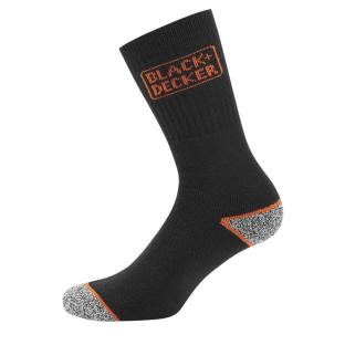 x3 Paires de chaussettes Noires/orange Homme Black & Deckers Plugin vue 0