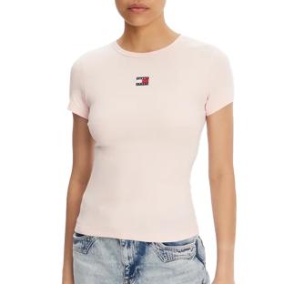 T-Shirt Rose Femme Tommy Hilfiger Badge pas cher