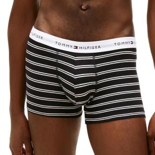 X3 Boxers Noir/Blanc Homme Tommy Hilfiger Trunk Print+ vue 0