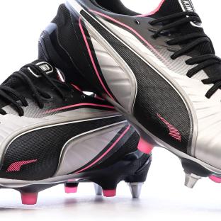 Chaussures de Foot Gris/Noir Homme Puma King Ultimate MxSG vue 0