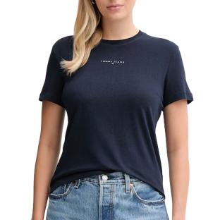 T-Shirt Marine Femme Tommy Hilfiger Linears pas cher