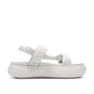 Sandales Blanches Femme Puma Suede Mayu vue 2
