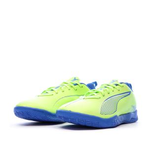 Chaussures de futsal Jaune Fluo/Bleu Garçon Puma Ultra 5 Play vue 6