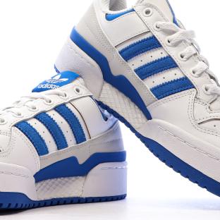 Baskets Blanc/Bleu Femme Adidas Forum Bold Stripes vue 7