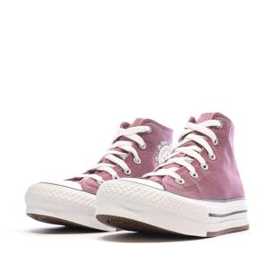 Baskets Prune Fille Converse All Star Eva Florals vue 6