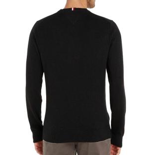 Pull Noir Homme Tommy Hilfiger Pima MW0MW28046 vue 2