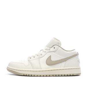 Basket Écru/Marron Mixte Nike Air Jordan 1 Low pas cher