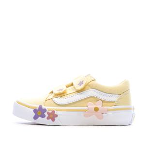Baskets Jaune Fille Vans Old Skool V Flower pas cher