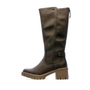 Bottes Marron foncé Femme Relife Jirlotte pas cher