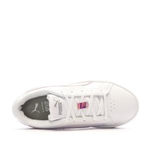 Baskets Blanc/Rose irisé Fille Puma Jada Holo vue 4