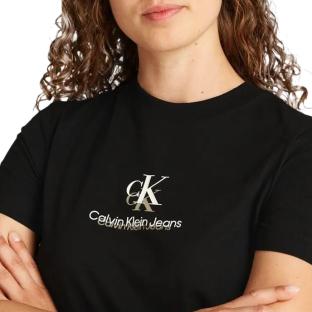 T-Shirt Noir Femme Calvin Klein Jeans Shadow Graphic vue 3