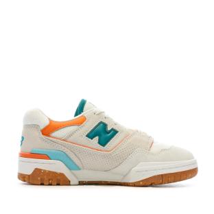 Baskets Beige/Orange Femme New Balance Bb550 vue 2