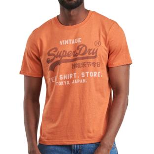 T-Shirt Orange Homme Superdry Vl vue 0