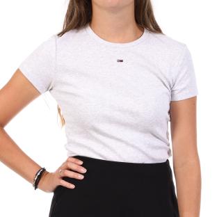 T-shirt Gris Femme Tommy Hilfiger Slim vue 0