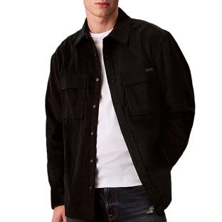 Chemise Noir Homme Calvin Klein Jeans Corduroy Pocket vue 0