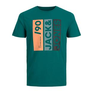 T-shirt Vert/Orange Homme Jack & Jones 12255044 pas cher