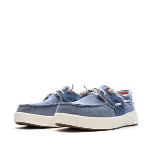 Zapatos náuticos azules para mujer TBS de lona de algodón color arcilla ver 0