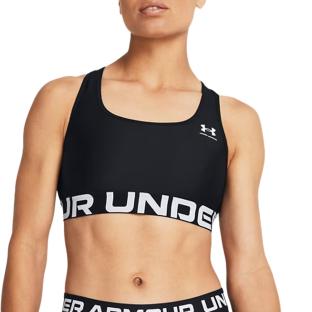 Brassière Noir Femme Under Armour Mid Branded pas cher