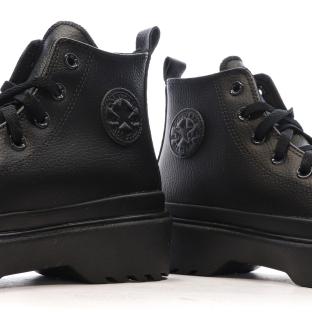 Baskets Noires Femme Converse All Star Lugged Lift Platform Leather vue 7