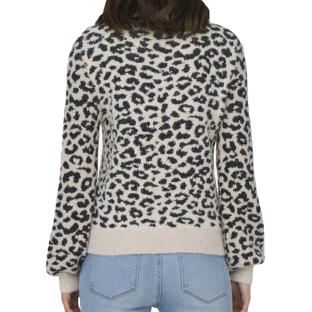 Pull Noir/Beige Léopard Femme JDY Lorraine vue 0