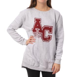 Sweat Long Gris Femme American College YR656 pas cher