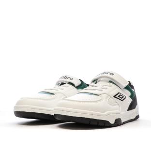 Baskets Blanches/Noires/Vert Garçon Umbro Travys vue 5