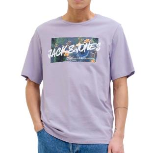 T-shirt Mauve Homme Jack & Jones Hawaiitee pas cher