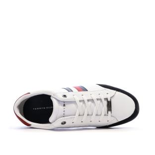 Baskets Blanches/Marines Homme Tommy Hilfiger Corporate Material vue 4