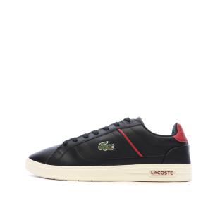 Baskets Noires/Rouges Homme Lacoste Court vue 0