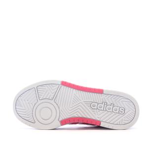 Baskets Blanches/Roses Femme Adidas Hoops 3.0 Bold vue 5