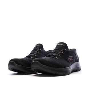 Basket Noir/Rose Femme Skechers Summits Classy Night vue 6