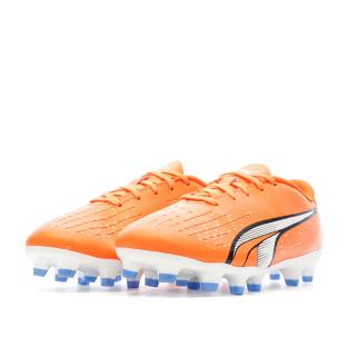 Chaussures de Football Orange Garçon Puma Ultra Play vue 6