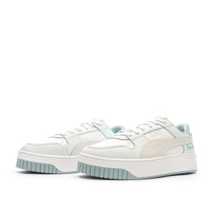 Chaussures Blanc/Bleu Femme Puma Carina Street VTG vue 6