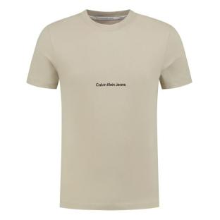 T-shirt Taupe Homme Calvin Klein Jeans Institutional pas cher