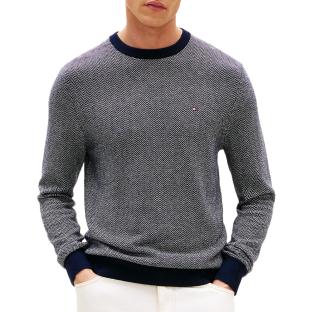 Pull Gris Clair Homme Tommy Hilfiger Pima vue 0
