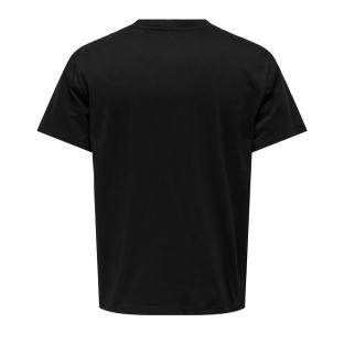 T-shirt Noir Homme Only & Sons Jeff vue 2