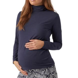T-shirt Manches Longues Marine Femme Mamalicious Rollneck vue 0