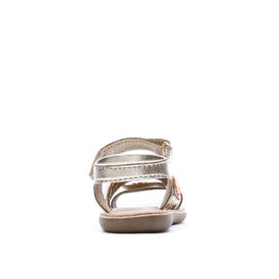 Sandales Doré à fleurs Fille Mod8 Mo Cloflore vue 0