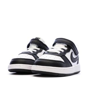 Baskets Noir/Blanc Enfant Nike Court Borough Low Recraf vue 6