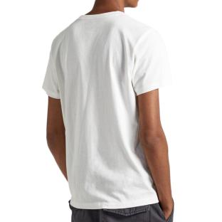 T-shirt Blanc Homme Pepe jeans Wido vue 2