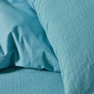 Housse de couette Bleu Gaze de coton (260 x 240 cm) Lagon vue 0