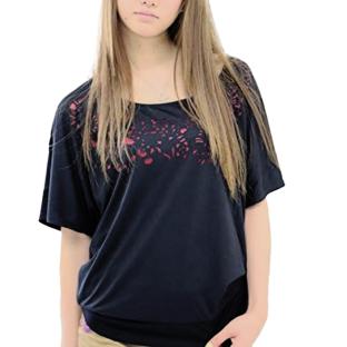 T-shirt Noir/Rouge Femme Desigual Knitted pas cher
