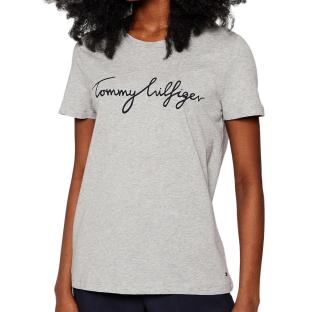T-shirt Gris Femme Tommy Hilfiger Heritage pas cher