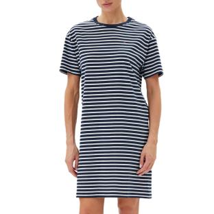 Chemise de Nuit Marine/Blanche Femme Tommy Hilfiger Stripe pas cher