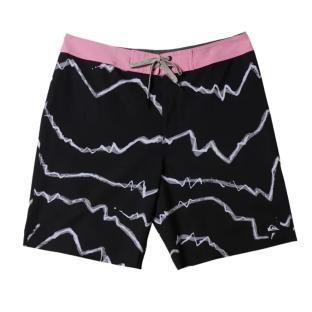 Short de Bain Noir/Rose Homme Quiksilver Surfsilk pas cher