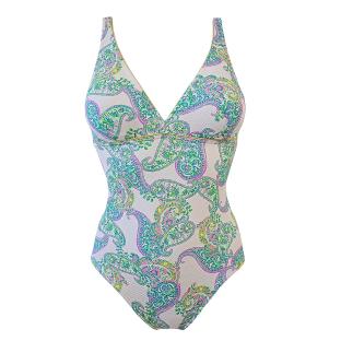 Maillot de bain Vert/Blanc/Rose Femme Grain de Sable Naka vue 0